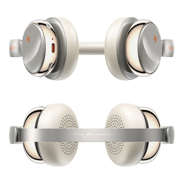 FiiO Snowsky Anytime noise-cancelling Bluetooth headphones, white, ear cups inside and out