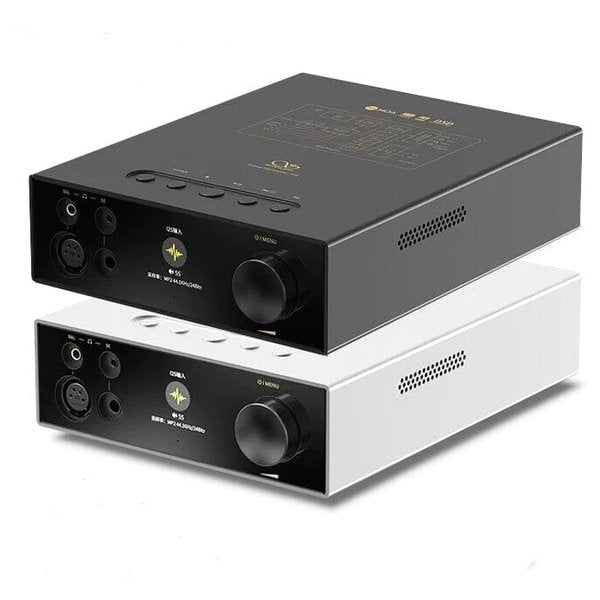 Shanling EH3 desktop DAC and headphone amp, black and silver