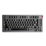 FiiO KB3 wireless mechanical keyboard, silver, from above