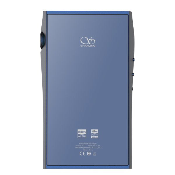 Shanling M7T tube music player, blue, back