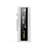 FiiO KA5 USB dongle DAC, white, front with screen