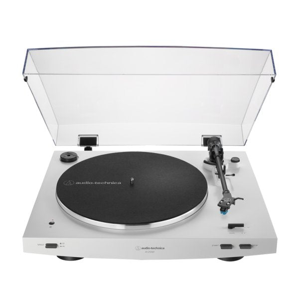 Audio-Technica AT-LP3XBT Bluetooth turntable, white, with dust cover