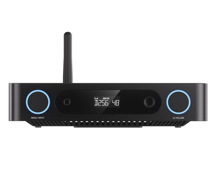 FiiO K13 R2R desktop DAC and headphone amp, black, front panel