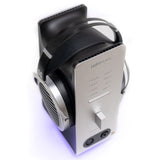 HiFiMAN EF600 DAC and amp, with headphones resting on top
