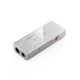 FiiO KA13 portable DAC and headphone amp, silver, end with 3.5mm and 4.4mm sockets