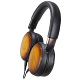 Audio-Technica ATH-WP900 wooden headphones, angled from the other side
