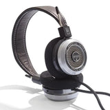 Grado SR325x Prestige headphones, on a stand