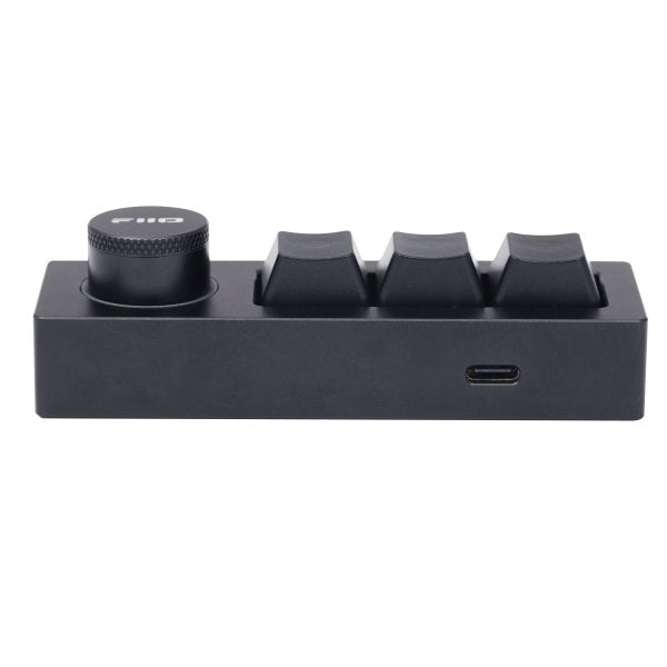 FiiO KB1K mini mechanical keypad, black, angled