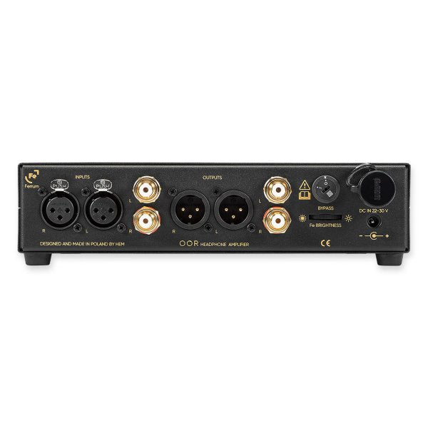 Ferrum OOR headphone amp and preamp, rear panel
