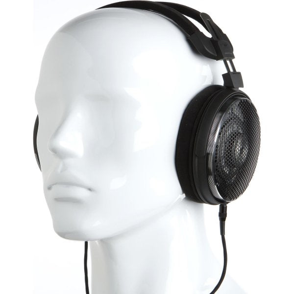 Audio-Technica ATH-ADX5000 open-back headphones, on a display head