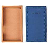 FiiO M21 leather case, brown and blue, inside and back