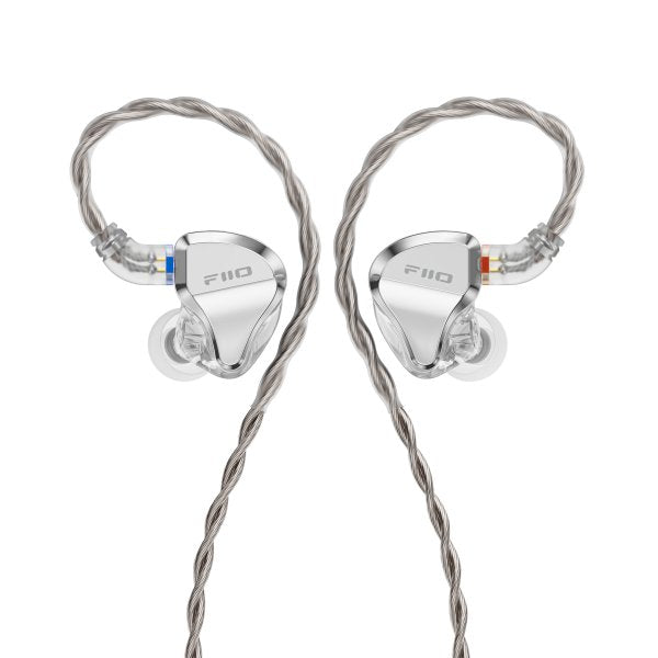 FiiO JH5 hybrid earphones, silver, pair with cable