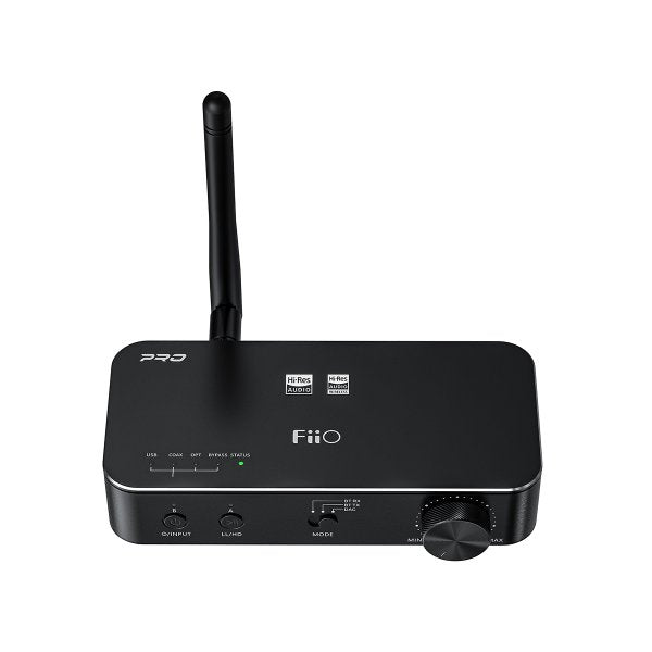 FiiO BTA30 Pro Bluetooth transmitter and receiver, angled from above