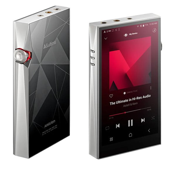 Astell&Kern A&ultima SP3000 music player, silver, front and back