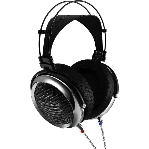 iBasso SR3 open-back headphones, angled from below