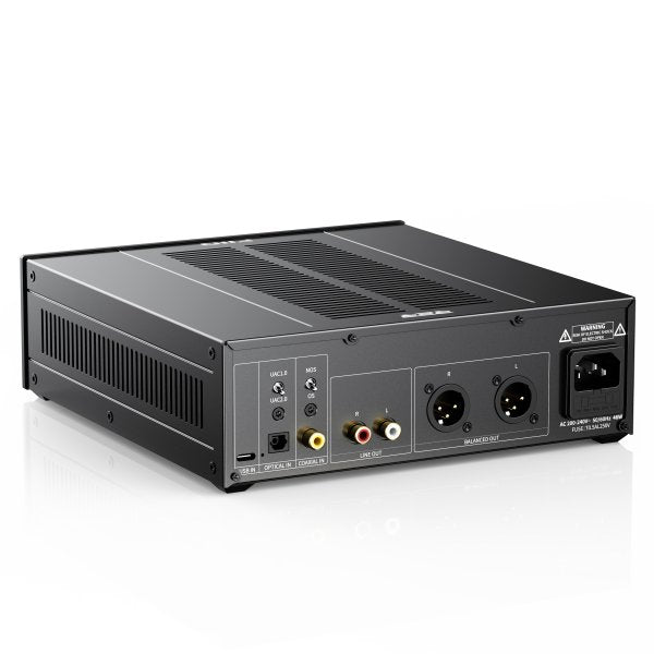 FiiO WARMER R2R tube DAC, black, rear panel