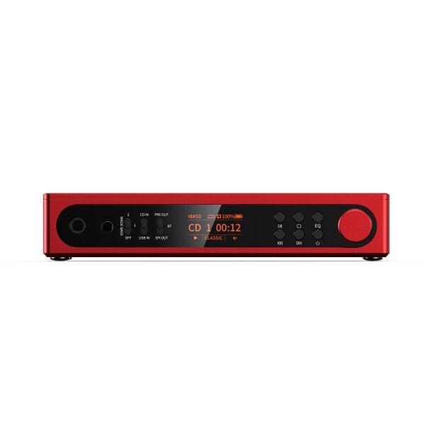 FiiO DM15 R2R CD player, red, front panel