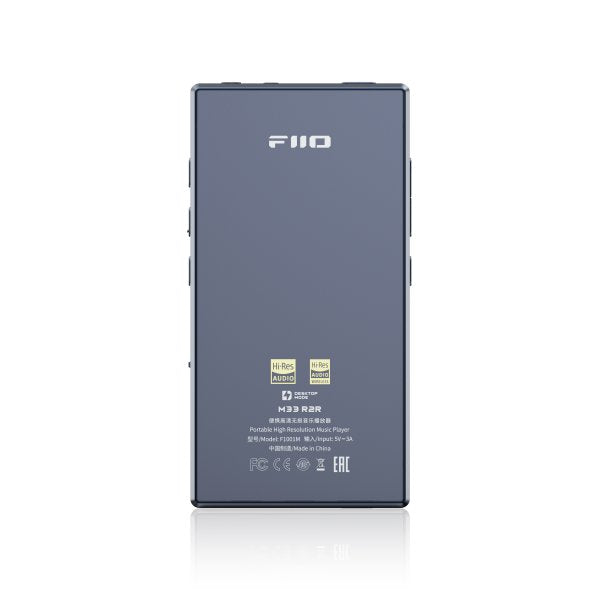 FiiO M33 R2R music player, blue, back