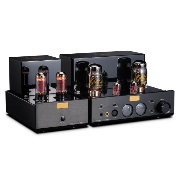 Cayin HA-6A MK2 valve headphone amp, black, angled