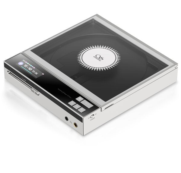 Shanling EC Zero AKM portable CD player, silver, angled