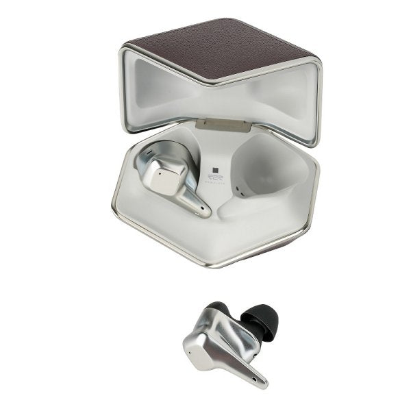 HiFiMAN Svanar Wireless LE earbuds, earbuds in open case
