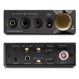 Onix Mystic XP1 portable DAC and amp, socket panels at both ends