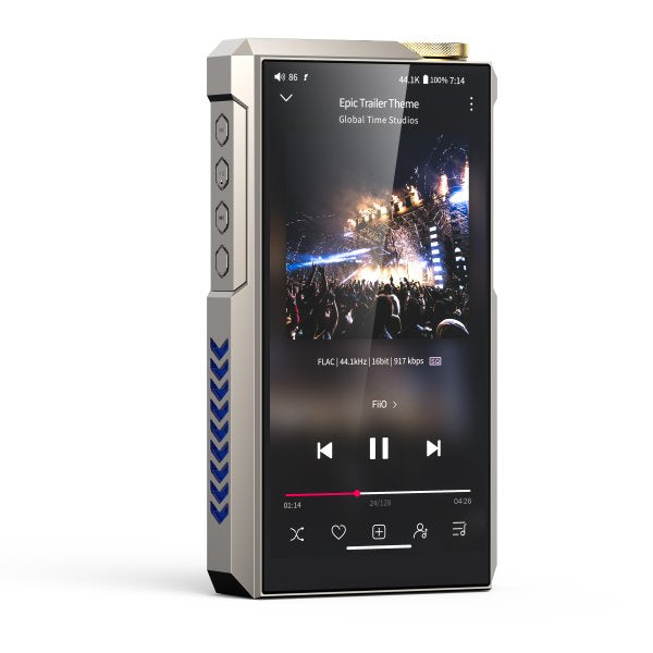 FiiO M27 desktop music player, aluminium, front