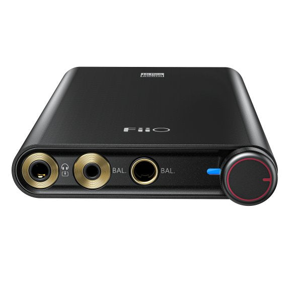 FiiO Q3 MQA portable DAC and headphone amp, front panel with outputs