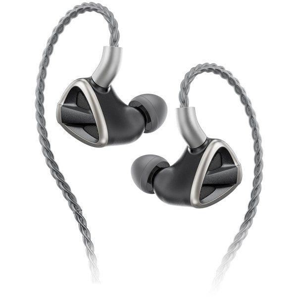 FiiO FH19 hybrid in-ear monitors, pair, angled