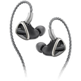 FiiO FH19 hybrid in-ear monitors, pair, angled