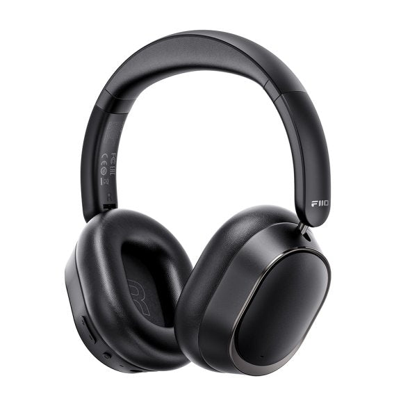 FiiO EH13 noise-cancelling Bluetooth headphones, black, angled from the other side