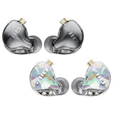 FiiO JD10 in-ear earphones, black and transparent