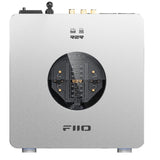FiiO K13 R2R desktop DAC and headphone amp, silver, from above