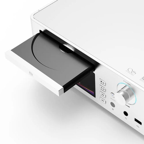 Shanling SCD1.3 SACD player, silver, disc tray open