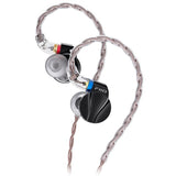 FiiO FD15 in-ear monitors, black, angled