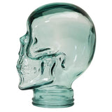 AMP3 glass skull headphone stand, clear, side