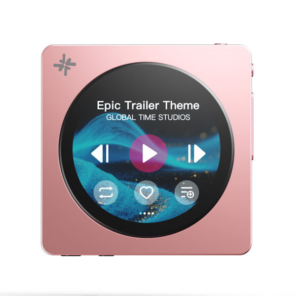 FiiO Snowsky Disc music player, pink, round touchscreen