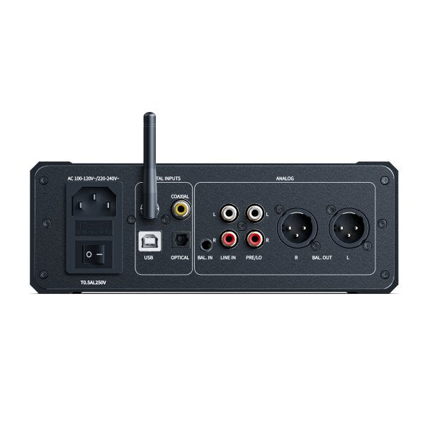 FiiO K9 desktop DAC and headphone amp, rear panel