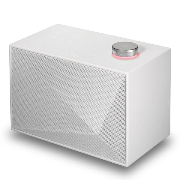 Astell&Kern ACRO BE100 Bluetooth speaker, white, angled
