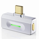 FiiO AIR LINK USB-C Bluetooth transmitter, silver, angled