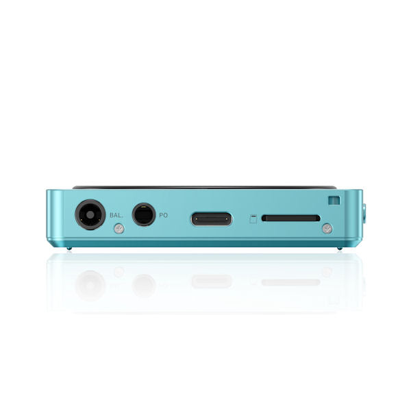 FiiO Snowsky Disc music player, blue, edge with sockets
