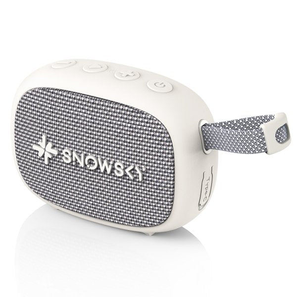 Snowsky Anywhere Bluetooth speaker, white, angled