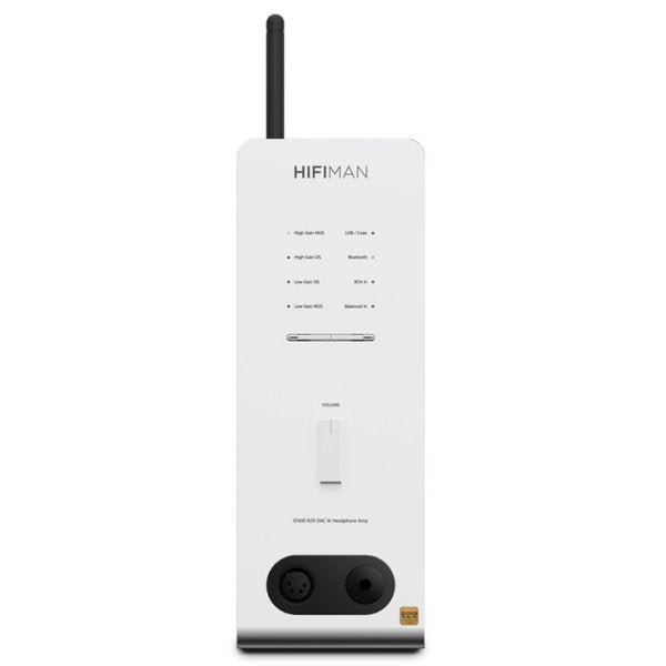 HiFiMAN EF600 DAC and amp, side with aerial