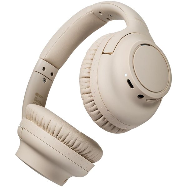 Audio-Technica ATH-S300BT noise-cancelling headphones, beige, folded