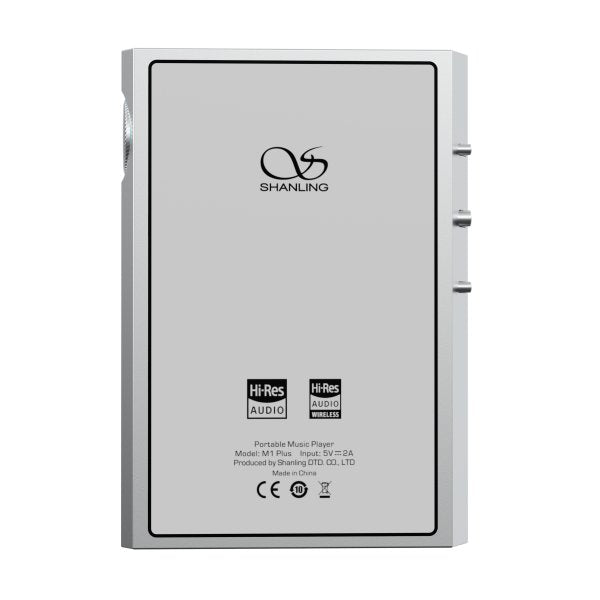 Shanling M1 Plus music player, silver, back
