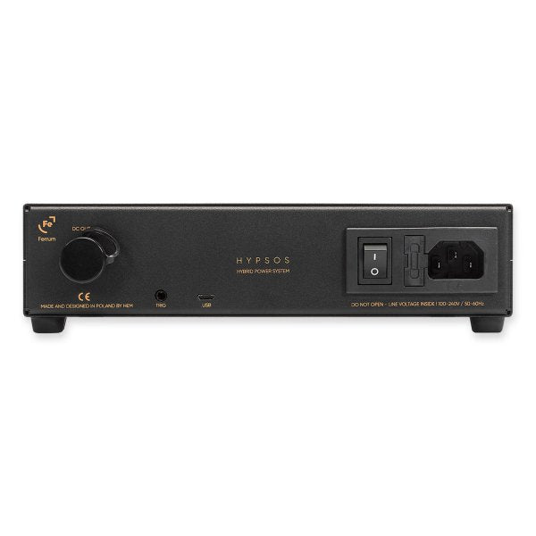 Ferrum HYPSOS hybrid power supply, rear panel
