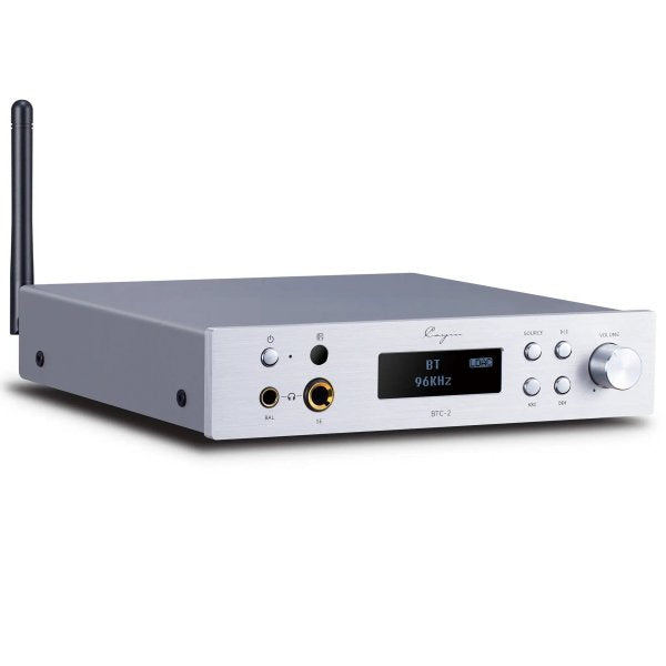 Cayin BTC-2 Bluetooth DAC and headphone amp, angled