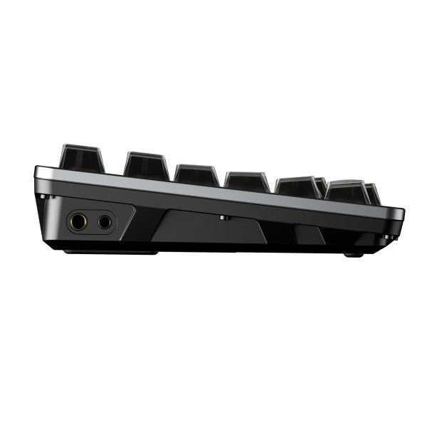 FiiO KB3 mechanical keyboard with DAC/amp, silver, angled