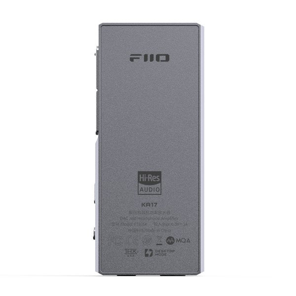 FiiO KA17 USB dongle DAC and amp, titanium, back