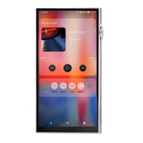 iBasso DX340 music player, front with music screen